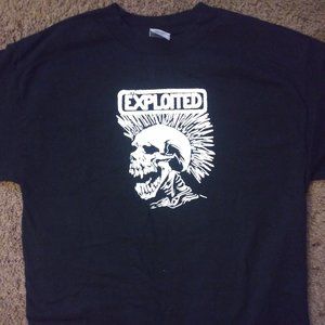 The Exploited Screaming Mohawk Skull Vintage T-Shirt (Size Medium) NEW Punk Rock